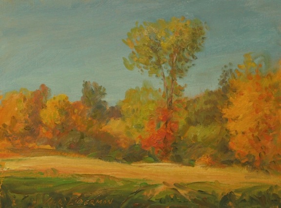 Artist Jack Liberman plein air oil landscape painting of Cuyahoga Valley